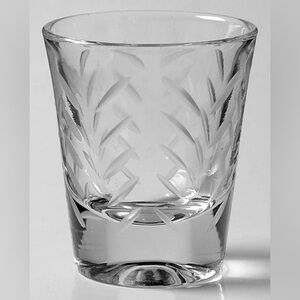 Javit Badash "Rain" pattern crystal shot glass